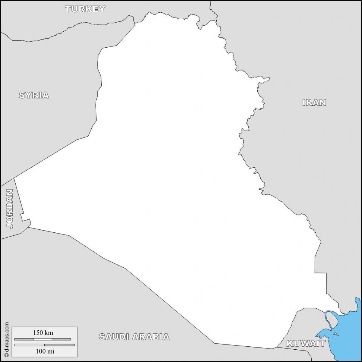 地図のイラクの空白