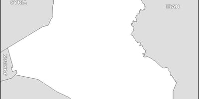 地図のイラクの空白