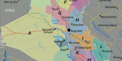 地図のイラク地域